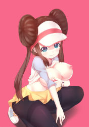  10s 1girl ass blush breasts creatures_(company) game_freak highres lactation large_breasts nintendo nipples pantyhose pokemon pokemon_bw2 ririko_(zhuoyandesailaer) rosa_(pokemon) shoes sneakers thick_thighs thighhighs thighs  rating:Questionable score:122 user:spiderfan