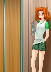 1girl blush covered_erect_nipples discreet_vibrator elevator flat_chest from_police_to_kids iichan.ru mvd-tan purple_eyes pussy_juice red_hair sex_toy shirt shorts smile solo t-shirt vibrator rating:Explicit score:55 user:Uinston