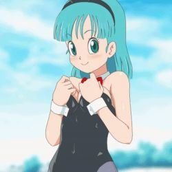  1girl animal_ears animated animated_gif bare_shoulders black_leotard blue_eyes blue_hair blunt_bangs blush bouncing_breasts bow bowtie breasts bulma detached_collar dragon_ball fake_animal_ears female_focus flashing goldmondsel happy leotard leotard_pull long_hair looking_at_viewer lowres medium_breasts nipples no_bra open_mouth outdoors pantyhose playboy_bunny poking rabbit_ears red_bow red_bowtie short_hair small_areolae small_nipples smile solo strapless strapless_leotard thighband_pantyhose upper_body wrist_cuffs  rating:Questionable score:214 user:-marylain69