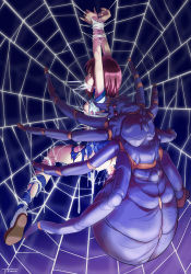  1girl anal arms_up ass bdsm bestiality bondage bound bound_wrists breasts breasts_out bug cloth_gag creature_inside crying crying_with_eyes_open cum cum_in_pussy cumdrip gag gagged giant_spider impregnation improvised_gag interspecies kamimaki_tsukami monster monster_sex nipples over_the_mouth_gag penis rape scared sex shirt shoes silk skirt small_breasts spider spider_web spread_legs suspension tears torn_clothes torn_legwear torn_shirt torn_skirt uwabaki web web_bondage  rating:Explicit score:251 user:Sanguine_Shadow