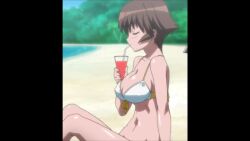  00s 1girl animated anime_screenshot bikini blue_eyes blue_hair blush bouncing_breasts breasts brown_hair bursting_breasts cleavage clothes_lift compilation covered_erect_nipples crop_top cup drinking_glass green_bikini hayakawa_misaki highres kemeko_deluxe large_breasts makihara_izumi midriff navel nipple_erection one-piece_swimsuit open_clothes open_shirt partially_submerged school_swimsuit screencap shirt shirt_lift short_hair swimming swimsuit swimsuit_under_clothes tagme underwater undressing video wardrobe_malfunction wet white_bikini white_shirt wide_hips yellow_eyes 
