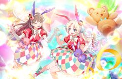  :d @it&#039;s_a_wonderful_world!_(love_live!) ^_^ animal_ear_hairband animal_ears aqua_skirt argyle argyle_clothes argyle_skirt blonde_hair blue_eyes blue_hair bow bowtie brown_skirt closed_eyes collared_shirt doughnut_hair_ornament elbow_gloves fake_animal_ears fang flower food food-themed_hair_ornament frilled_skirt frills fujishima_megumi game_cg gloves gradient_hair hair_ornament hairband highres holding holding_microphone ice_cream lens_flare light_blue_hair link!_like!_love_live! long_hair love_live! macaron_hair_ornament medium_skirt microphone mira-cra_park! multicolored_clothes multicolored_hair multicolored_skirt official_art open_mouth osawa_rurino oversized_food oversized_object parted_bangs polo_shirt puffy_short_sleeves puffy_sleeves purple_eyes rabbit_ear_hairband rabbit_ears red_footwear red_shirt red_skirt shirt shoes short_sleeves skirt smile soft_serve sparkle sprinkles streamers stuffed_animal stuffed_toy teddy_bear third-party_source twintails two_side_up virtual_youtuber white_bow white_bowtie white_flower white_gloves white_hairband white_skirt 