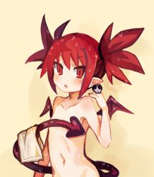  censored censored_nipples cloth convenient_censoring disgaea earrings etna_(disgaea) flat_chest jewelry loli midriff nippon_ichi red_eyes red_hair skull stomach tail twintails water wet wings  rating:Questionable score:44 user:AnonE