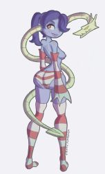 ass blue_skin breasts colored_skin leviathan_(skullgirls) panties red_eyes skullgirls squigly_(skullgirls) tagme underwear zombie rating:Explicit score:20 user:Anon_Perv