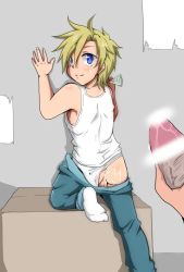  2boys aftersex against_wall age_difference anus ass blonde_hair briefs censored cum cum_in_ass cumdrip erection gaping male_focus male_underwear money multiple_boys original penis prostitution shota size_difference smile socks underwear yaoi  rating:Explicit score:25 user:harucho