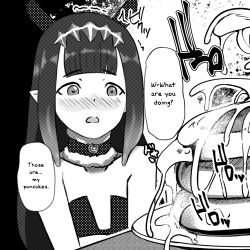 1girl bad_id bad_twitter_id breasts collarbone cum cum_on_food derivative_work dress english_text flat_chest food gloves greyscale hololive hololive_english long_hair monochrome monster_girl ninomae_ina&#039;nis ninomae_ina&#039;nis_(1st_costume) open_mouth pancake pancake_stack pointy_ears rttnlich solo suggestive_fluid tentacle_hair tentacles virtual_youtuber rating:Explicit score:186 user:danbooru