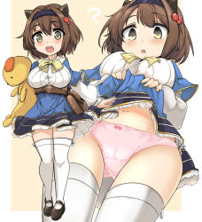 10s 1girl ? blush bow bow_panties breasts brown_hair clothes_lift clueless cygames draph dress dress_lift female_focus granblue_fantasy hair_bobbles hair_ornament hairband horns large_breasts looking_at_viewer mary_janes momio open_mouth oppai_loli panties petite pink_panties pussy shoes short_hair smile solo stuffed_animal stuffed_toy teddy_bear thighhighs underwear white_thighhighs yaia_(granblue_fantasy) yellow_eyes rating:Questionable score:59 user:danbooru