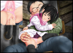 1boy 1girl age_difference black_hair censored clothed_sex clothing_aside cum cum_in_pussy glasses hetero loli miyaba_tsubame_seki original panties panties_aside penis pussy sex sitting sitting_on_lap sitting_on_person tagme underwear vaginal x-ray rating:Explicit score:69 user:Eroshimo