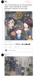  age_difference blonde_hair brown_hair child costume disguise fbi halloween highres multiple_boys multiple_girls parody peril police tagme text_focus trick uniform  rating:Sensitive score:19 user:Ardobarmus