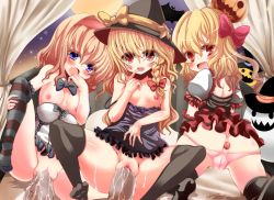  3girls 78rr aki_shizuha alice_margatroid anal anal_object_insertion anus ass blonde_hair blue_eyes blush bottomless breasts cameltoe fat_mons group_sex halloween kirisame_marisa large_insertion loli multiple_girls nipples object_insertion orgy panties penis pink_panties pussy pussy_juice red_eyes sex small_breasts smile touhou uncensored underwear vaginal yellow_eyes  rating:Explicit score:46 user:Furio
