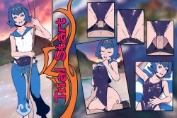  1girl blue_eyes blue_hair breasts clothed_sex cowgirl_position creatures_(company) cum cum_on_body cum_on_breasts cum_on_clothes cum_on_stomach cum_on_upper_body dave_cheung facial game_freak girl_on_top hairband lana_(pokemon) multiple_views nintendo one-piece_swimsuit penetration_through_clothes penis pokemon pokemon_sm sailor_collar sex short_hair small_breasts straddling swimsuit swimsuit_under_clothes third-party_edit through_clothes trial_captain uncensored vaginal  rating:Explicit score:64 user:Toreno