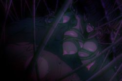  1girl ahegao bdsm bondage bound breasts gigantic_breasts himekishi_lilia kiriko_(himekishi_lilia) long_hair naughty_face pointy_ears pregnant purple_eyes slave tentacles thighhighs  rating:Explicit score:27 user:paatrix