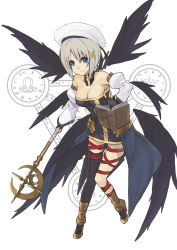  00s 1girl adapted_costume bad_id bad_pixiv_id bare_shoulders black_wings blue_eyes book breasts cleavage detached_sleeves fingerless_gloves gloves hair_ornament hat highres large_breasts lyrical_nanoha magic_circle mahou_shoujo_lyrical_nanoha mahou_shoujo_lyrical_nanoha_strikers ribbon schwertkreuz shirogane_(fox) silver_hair single_thighhigh staff thighhighs tome_of_the_night_sky unison_(nanoha) wings x_hair_ornament yagami_hayate  rating:Sensitive score:10 user:danbooru