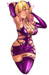 1girl :p animal_print bare_shoulders blonde_hair blush bodycon breasts collar dress drooling female_focus g-string ganguro gloves ground_zero gyaru heart heart-shaped_pupils highleg highres hip_vent large_breasts leopard_print lipstick looking_at_viewer makeup microdress minidress naughty_face pink_eyes pink_hair revealing_clothes saliva simple_background solo standing symbol-shaped_pupils tattoo thighhighs thong tongue tongue_out twintails whale_tail_(clothing) white_background white_lips zerogura rating:Questionable score:132 user:Cashy