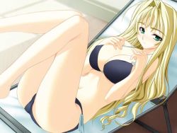  bikini blonde_hair breasts large_breasts sekirei swimsuit tsukiumi u_(the_unko)  rating:Sensitive score:36 user:Rafizabyaz