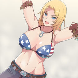  1girl blonde_hair breasts dead_or_alive konishiki_(52siki) large_breasts smile solo tina_armstrong 