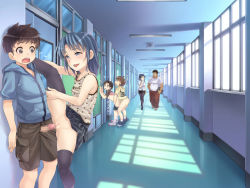 3boys 3girls against_wall ahoge ass assertive_female blue_eyes blue_hair blush breasts casual_sex censored child_on_child clothed_sex clothes_lift clothes_pull doggystyle embarrassed glasses group_sex hallway hetero hikari_club indoors leg_lift loli motion_blur motion_lines multiple_boys multiple_girls no_bra no_panties pants pants_pull penis public_indecency pussy pussy_juice school sex sex_education_2053 sex_from_behind shoes short_hair shorts shorts_pull shota skirt skirt_lift small_breasts smile speed_lines spread_legs standing standing_sex sweat teacher thighhighs uwabaki vaginal rating:Explicit score:824 user:8bit