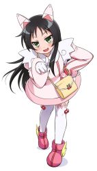  10s 1girl animal_ears bad_id bad_twitter_id black_hair blush boots cat_ears gloves green_eyes hand_on_own_hip hazuki_kurumi kaitou_tenshi_twin_angel long_hair looking_at_viewer open_mouth pointing smile solo thighhighs twin_angel youkan  rating:Sensitive score:4 user:danbooru