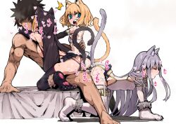  ... 1boy 3girls all_fours anal anal_beads anal_object_insertion anal_tail animal_ears animal_hands ass bikini_top_pull black_hair blonde_hair blue_eyes breasts butt_plug cat_ears cat_tail commentary_request doggystyle fake_animal_ears fake_tail gloves grey_hair group_sex hetero highres index_(toaru_majutsu_no_index) intertwined_tails irokohaku kamijou_touma kiss large_breasts leivinia_birdway leotard lessar loli long_hair medium_hair motion_lines multicolored_hair multiple_girls notice_lines object_insertion on_bed paw_gloves paw_shoes pet_play sex sex_from_behind small_breasts spoken_ellipsis streaked_hair sweat tail toaru_majutsu_no_index toaru_majutsu_no_index:_new_testament white_background white_leotard  rating:Explicit score:106 user:danbooru