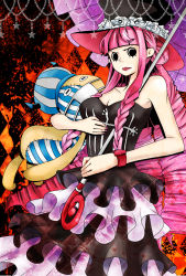  1girl dress fugu_(hg2gie) highres kumacy one_piece perona pink_hair  rating:Sensitive score:8 user:pppp