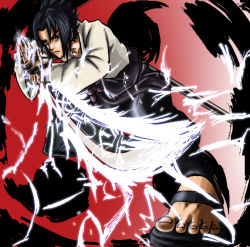black_hair naruto red_eyes sword uchiha_sasuke weapon rating:Sensitive score:16 user:aaaawwwpolee