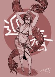  1girl absurdres black_beat breasts chinese_zodiac highres large_breasts solo year_of_the_dragon 