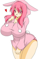 animal_ears breasts curvy heart hood huge_breasts long_hair miniskirt original panties pink_eyes pink_hair pink_panties rabbit_ears rabbit_tail shirt simple_background skirt skirt_hold solo standing tail tongue underwear wide_hips zeon_(pixiv722928) rating:Questionable score:18 user:Xander