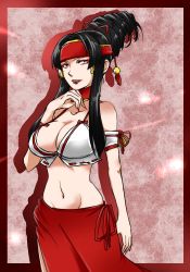  1girl breasts cleavage large_breasts nail_polish navel rashoujin_mizuki samurai_spirits snk tagme  rating:Questionable score:7 user:LT634738468