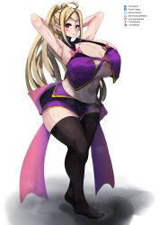  1girl absurdres alternate_breast_size blonde_hair breasts bursting_breasts cleavage curvy fire_emblem fire_emblem_awakening happy highres huge_breasts large_breasts long_hair looking_at_viewer nintendo nowi_(fire_emblem) purple_eyes smile solo sweat tagme thick_thighs thighs tomodachi_(tomofanart) underboob wide_hips  rating:Sensitive score:47 user:dsfsgszgsdvgdvg