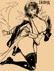  1girl breasts character_name iroha_(samurai_spirits) large_breasts maid negresco samurai_spirits solo 