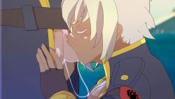  1boy 1girl amplected animated blazblue breasts bullet_(blazblue) cum cum_in_mouth cum_on_body cum_on_breasts cum_on_upper_body facial fellatio large_breasts large_penis oral penis sound tagme video white_hair  rating:Explicit score:109 user:Anon-sama4