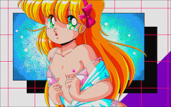  1girl breasts female_focus flat_chest loli looking_at_viewer lowres pc-98_(computer) pc-98_(style) pc98 retro_artstyle small_breasts  rating:Explicit score:15 user:L.A.G.