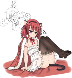1boy ? ?? americano_beans americano_exodus anal_tail animal_ears arm_support arms_at_sides ass bad_id bad_pixiv_id bandaid bandaids_on_nipples bare_shoulders black_pantyhose butt_plug cape cat_ears cat_tail closed_mouth commentary_request dress expressionless fake_animal_ears fake_tail feet frilled_dress frills fur_cape hair_between_eyes hair_ribbon knees_up korean_commentary korean_text legs_up looking_down male_focus male_penetrated neck_ribbon panties panty_pull pantyhose pasties purple_eyes red_hair red_ribbon ribbon sex_toy short_hair sitting sleeveless sleeveless_dress solo strap_slip tail tama_(tamatamo) thumbs_up translation_request trap twintails underwear white_dress rating:Questionable score:54 user:danbooru