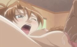 00s 1boy 1girl 2005 age_difference animated animated_gif bed blush breasts brown_hair cheating_(relationship) colored_pubic_hair faceless faceless_male green_eyes hetero jinno_naoto makai_tenshi_djibril mature_female missionary mole nakahara_reina nipples nude one_eye_closed open_mouth penis pubic_hair pussy pussy_juice sex spread_legs talking testicles thighs uncensored vaginal veins veiny_penis 
