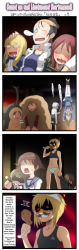  4koma 6+girls animal_costume ball_gag blindfold blood blood_on_clothes boned_meat bottle cake charlotte_e._yeager clothes_grab comic drooling drunk eating eila_ilmatar_juutilainen erica_hartmann evil_grin evil_smile facial_hair food francesca_lucchini gag gertrud_barkhorn glasses glowing glowing_eyes grin hanging hard-translated hat highres lynette_bishop meat minna-dietlinde_wilcke miyafuji_yoshika multiple_girls mustache nosebleed o_o object_on_head panties panties_on_head party_hat perrine_h._clostermann sakamoto_mio sanya_v._litvyak shaded_face sleeping smile strike_witches sweatdrop tabigarasu third-party_edit translated underwear underwear_only world_witches_series  rating:Questionable score:5 user:butterbernd