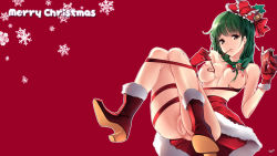  1girl bad_id bad_pixiv_id breasts brown_eyes christmas cleft_of_venus cofepig fat_mons female_focus food front_ponytail green_hair highres kagiyama_hina medium_breasts merry_christmas nipples no_panties nude pocky pussy ribbon solo touhou uncensored wallpaper  rating:Explicit score:25 user:Gothic_Togekiss