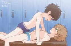2boys all_fours animated bench blonde_hair blue_briefs blue_eyes boy_on_top breathing briefs bulge child_on_child dondoko_mztr erection erection_under_clothes eye_contact face-to-face frottage grinding heavy_breathing highres indoors locker locker_room looking_at_another looping_animation lying male_focus male_underwear multiple_boys navel nipples on_back on_bench on_table short_hair shota table underwear underwear_only yaoi yellow_eyes rating:Explicit score:853 user:jay19