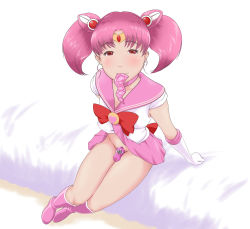 1boy androgynous bishoujo_senshi_sailor_moon blush boots bottomless chastity_cage chibi_usa_(cosplay) condom cosplay crossdressing highres knee_boots long_hair looking_at_viewer male_focus original penis pink_hair smile solo t1982 trap rating:Explicit score:125 user:FabricioDias