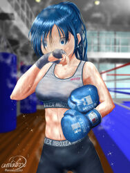 amabox boxing boxing_gloves boxing_ring sports_bra tagme 