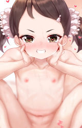  1girl becky_blackbell black_hair blush body_writing female_focus gemba_(dlfms75) grin highres loli looking_at_viewer nipples nude smile solo spy_x_family tagme tally  rating:Explicit score:296 user:Lolicon97