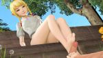  1boy 1girl 3d animated barefoot bench blonde_hair blue_eyes blue_sky braid breasts day elf erection eyebrows feet footjob hetero highres hyrule_warriors legs linkle lying nintendo on_back outdoors penis pointy_ears puffy_short_sleeves puffy_sleeves redmoa shirt short_hair short_sleeves sitting sky smile soles solo_focus source_filmmaker_(medium) the_legend_of_zelda toes twin_braids uncensored video white_shirt  rating:Explicit score:180 user:Ecchi-Addict