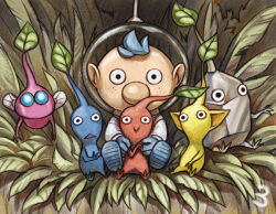  1boy alph_(pikmin) big_nose black_eyes black_skin blue_eyes blue_gloves blue_hair blue_pikmin blue_skin colored_skin commentary_request countdown covered_mouth creature creature_on_lap flying freckles full_body gloves grass helmet holding holding_creature insect_wings looking_ahead looking_at_viewer naru_(wish_field) nintendo no_mouth pikmin_(creature) pikmin_(series) pikmin_3 pink_skin pointy_ears pointy_nose radio_antenna red_pikmin red_skin rock rock_pikmin short_hair sitting solid_circle_eyes space_helmet spacesuit straight-on triangle_mouth very_short_hair winged_pikmin wings yellow_pikmin yellow_skin 