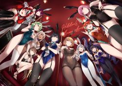  6+girls :d ace_(playing_card) ace_of_spades animal_ears antlers bare_shoulders between_breasts black_gloves black_hair black_nails blonde_hair blue_eyes blue_hair bow bowtie braid breasts bridal_gauntlets brown_hair card ceres_fauna choker closed_mouth covered_navel cue_stick cup detached_collar drinking_glass everyone fake_animal_ears feather_hair_ornament feathers from_below garter_straps gawr_gura gloves grabbing_another&#039;s_ear green_gloves green_hair grin hair_intakes hair_ornament hakos_baelz hand_on_another&#039;s_ear hand_on_own_hip heterochromia highres holding holding_card holding_cup holding_plate holocouncil hololive hololive_english holomyth horns irys_(hololive) joker_(playing_card) large_breasts legs leotard long_hair looking_at_viewer medium_breasts medium_hair meme_attire mole mole_under_eye mori_calliope mouse_ears multicolored_hair multiple_girls nail_polish nanashi_mumei necktie necktie_between_breasts ninomae_ina&#039;nis nontraditional_playboy_bunny open_mouth orange_hair ouro_kronii pantyhose parted_lips partially_fingerless_gloves pasties pink_hair plaid plate playboy_bunny playing_card pointy_ears ponytail purple_eyes purple_hair rabbit_ears red_eyes red_hair reverse_bunnysuit reverse_outfit revision shoes short_hair shrug_(clothing) side_ponytail sidelocks single_shoe single_thighhigh sitting small_breasts smile spade_(shape) squatting standing strapless strapless_leotard takanashi_kiara tentacles thighband_pantyhose thighhighs thighs tsukumo_sana virtual_youtuber watson_amelia white_gloves white_hair wine_glass wrist_cuffs yellow_eyes zen_juraku  rating:Questionable score:115 user:danbooru