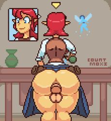  2girls anal animated animated_gif anju ass blue_eyes breasts countmoxi curvy fairy from_behind happy_sex large_breasts lowres multiple_girls nintendo nose penis pixel_art pointy_ears red_hair sex short_hair skirt sleeves_rolled_up smile tatl testicles the_legend_of_zelda the_legend_of_zelda:_majora&#039;s_mask thick_thighs thighs uncensored  rating:Explicit score:309 user:Vardigiil