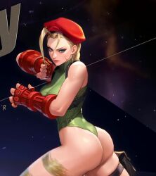  1girl animated ass beret blonde_hair blue_eyes bouncing_ass bouncing_breasts braid breasts cammy_white capcom green_leotard hat jiggle leotard live2d long_hair official_art snk solo street_fighter tagme the_king_of_fighters the_king_of_fighters_all-stars twin_braids video  rating:Sensitive score:42 user:deltam9