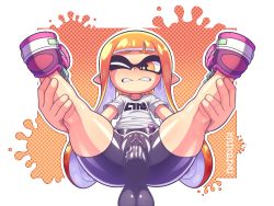 1girl artist_name ass bike_shorts black_shorts clenched_teeth disembodied_penis flat_chest highres inkling inkling_girl inkling_player_character kaikoinu loli mask nintendo one_eye_closed orange_eyes orange_hair penetration_through_clothes penis pointy_ears pussy sex shiny_clothes shirt shorts simple_background skin_tight skindentation solo solo_focus spread_legs teeth tentacle_hair tentacle_sex tentacles testicles through_clothes urethra vaginal veins veiny_penis video_game rating:Explicit score:107 user:danbooru