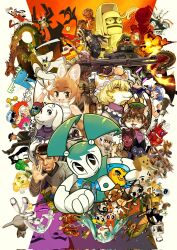  6+boys 6+girls aku_(samurai_jack) animal_crossing animal_ears arcade_cabinet assault_rifle beatmania beatmania_iidx bird black-framed_eyewear black_hair blonde_hair blossom_(ppg) bob_cut box brown_hair bubbles_(ppg) buttercup_(ppg) cardboard_box cat cat_ears cat_girl character_request chen closed_mouth collaboration commentary_request copyright_request corrupted_twitter_file crossover danboo demon dhole_(kemono_friends) disney doctor_doom dog doseisan dragon earrings eve_(wall-e) explosion eyepatch fangs fangs_out fantastic_four fox_girl frilled_hat frills furrification furry furry_female glasses gloves goat_girl goofy green_headwear grey_shirt grin gun half-closed_eyes hamster happy_tree_friends hat hatsune_miku highres inoue_toro isabelle_(animal_crossing) jenny_wakeman jewelry katana kemono_friends kemono_friends_3 leex leonard_nimoy looking_at_viewer lumpy_(happy_tree_friends) m4_carbine marvel mayura mecha medarot meerkat_(kemono_friends) military_vehicle mob_cap mother_(game) mother_2 motor_vehicle multiple_boys multiple_crossover multiple_girls my_life_as_a_teenage_robot ness_(mother_2) nintendo one_eye_closed open_mouth papyrus_(undertale) penguin penguin&#039;s_memory:_koufuku_monogatari powerpuff_girls professor_utonium r2-d2 rifle robot salute samurai_jack samurai_jack_(character) sans shirt short_hair single_earring slit_pupils smile sony spock star_trek star_wars sword tank toriel touhou tree undertale undyne upper_body v-shaped_eyebrows vocaloid vulcan_salute wall-e wall-e_(character) weapon white_background white_gloves white_headwear yakumo_ran yellow_submarine yotsubato! 