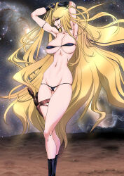  1girl absurdres blonde_hair breasts ginga_tetsudou_999 highres large_breasts long_hair maetel solo yuri_ai 
