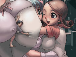 1boy 2girls artist_request asymmetrical_docking between_breasts blush breast_press breast_smother breasts close-up covered_erect_nipples face_to_breasts giant giantess gloves mini_person miniboy multiple_breast_smother multiple_giantesses multiple_girls one_eye_closed open_mouth person_between_breasts smile source_request rating:Questionable score:34 user:Anonymous