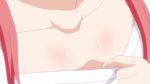  10s 1girl animated breasts cleavage cleavage_reach close-up clothes_tug collarbone flashing fujiwara_konomi long_hair pink_hair small_breasts solo tachibanakan_triangle video video 
